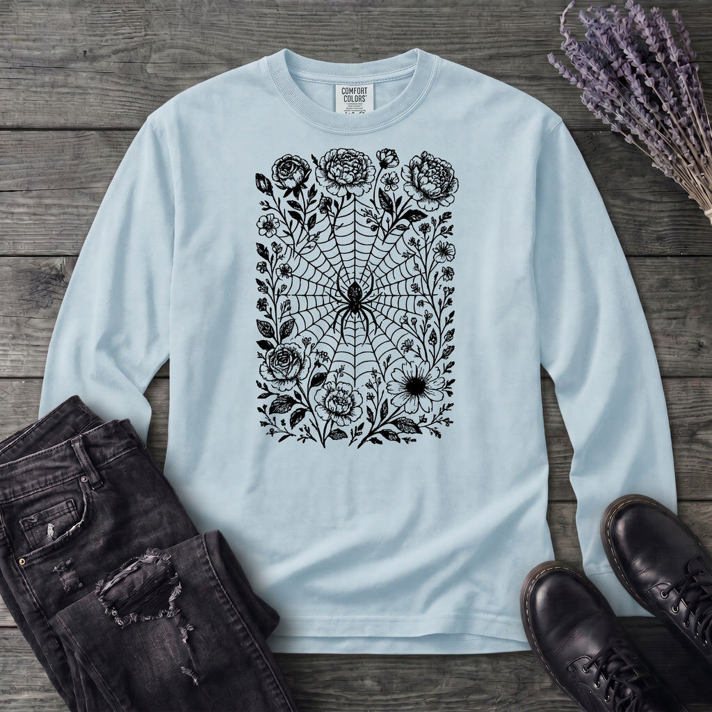 Flower Spiderweb Long Sleeve T-Shirt