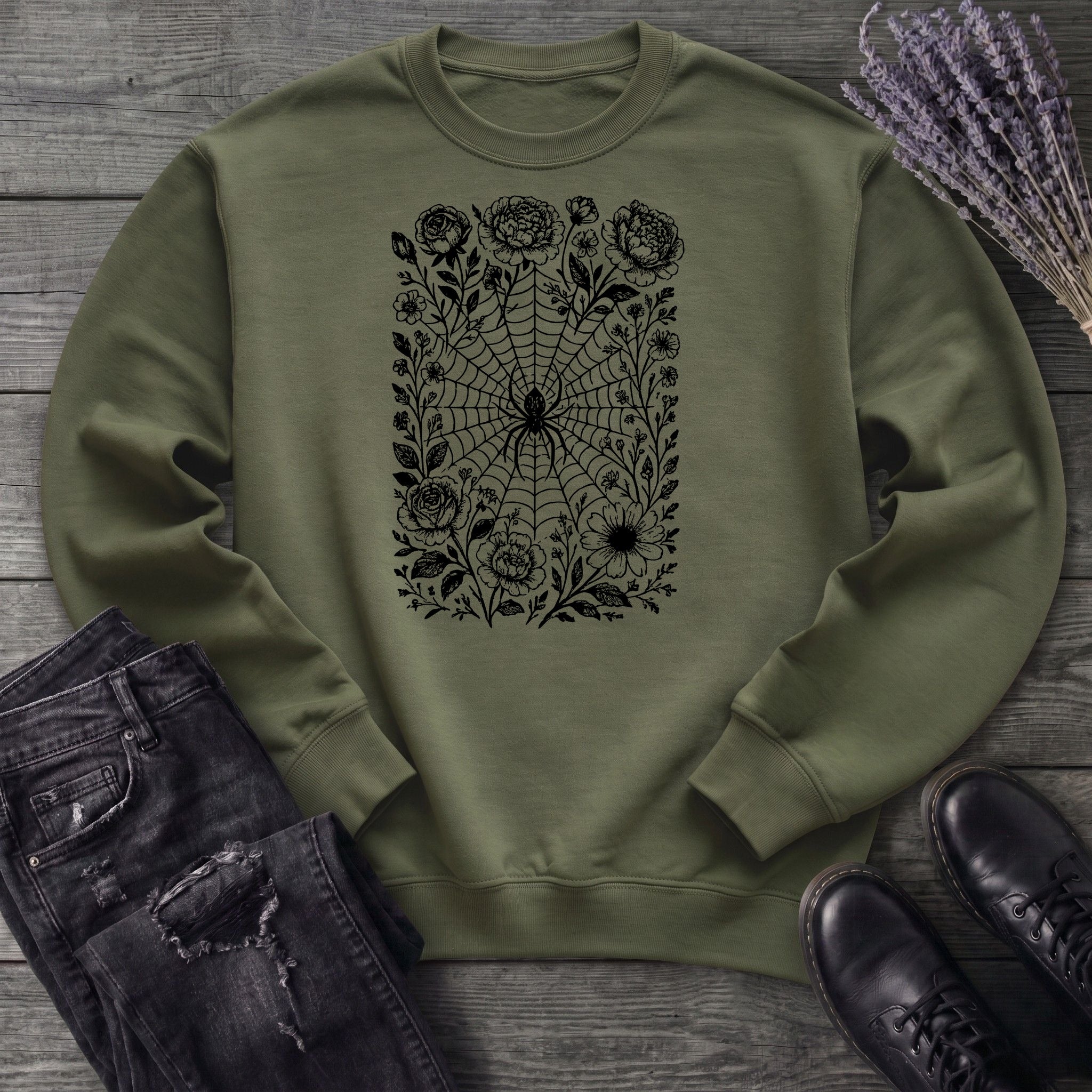 Flower Spiderweb Sweatshirt