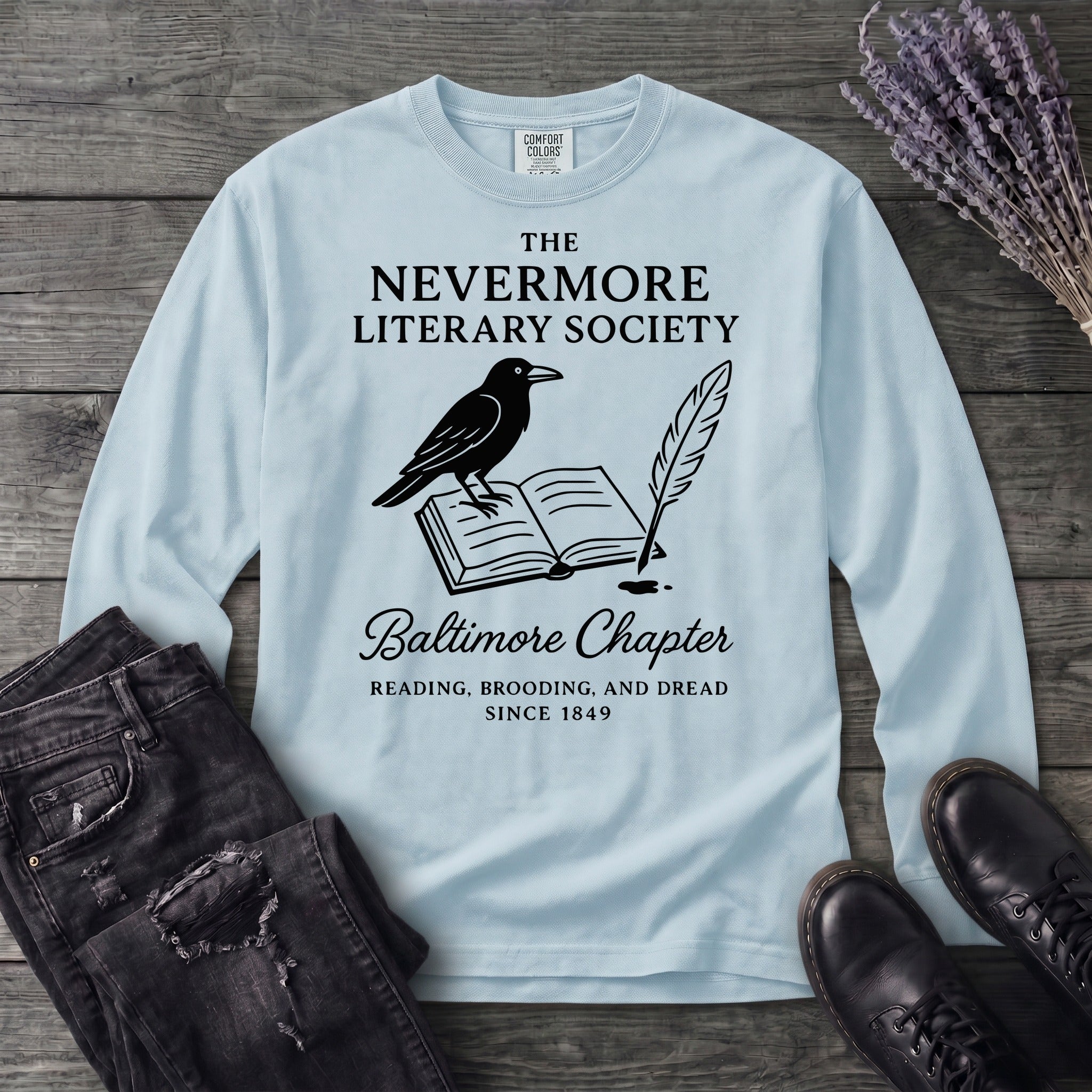 Nevermore Literary Society Long Sleeve T-Shirt