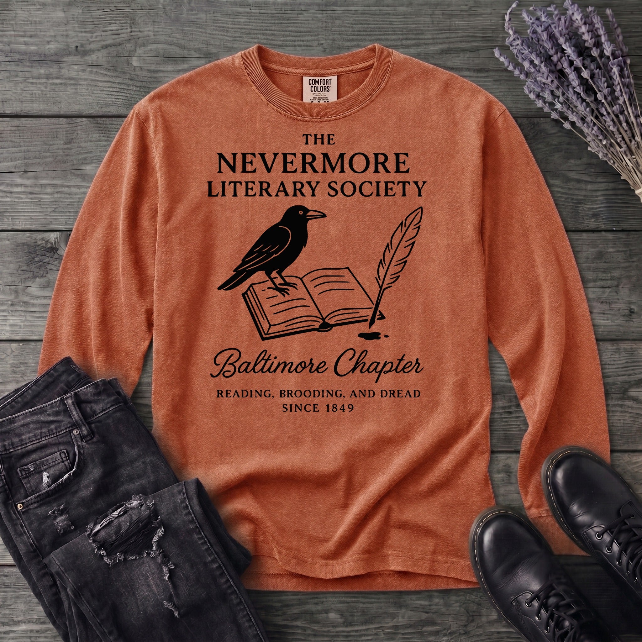 Nevermore Literary Society Long Sleeve T-Shirt