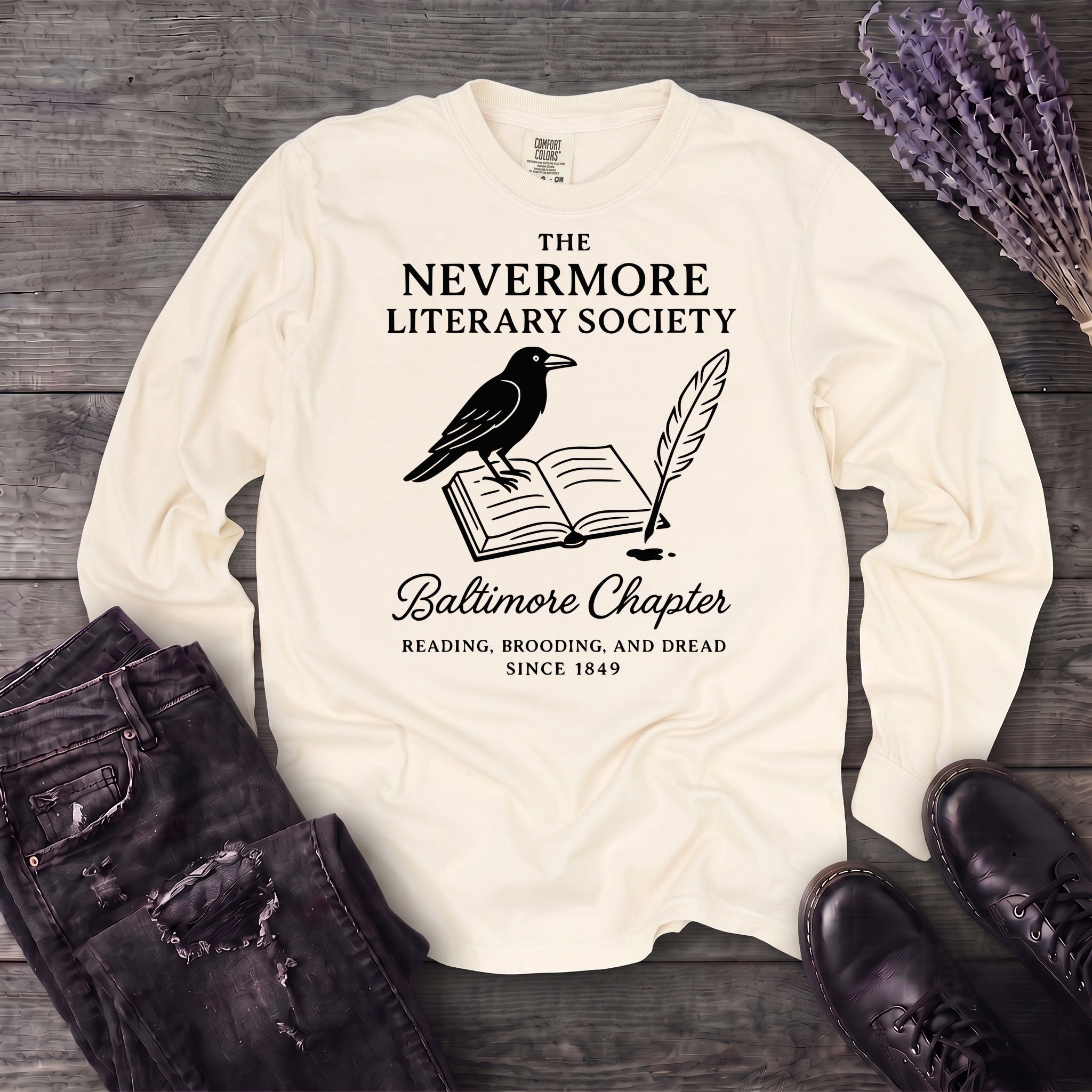Nevermore Literary Society Long Sleeve T-Shirt