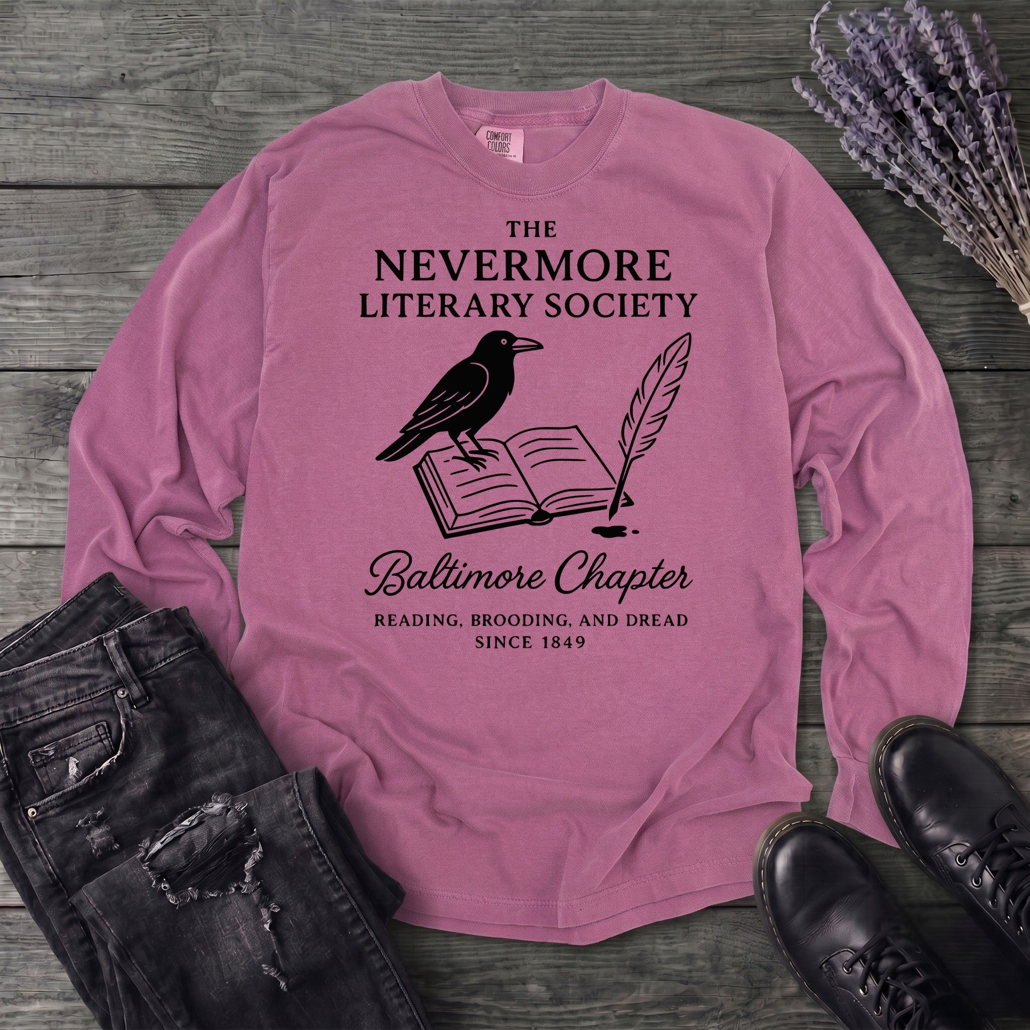 Nevermore Literary Society Long Sleeve T-Shirt