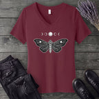 Moth Moon V-Neck T-Shirt