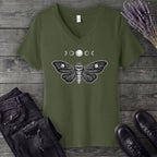Moth Moon V-Neck T-Shirt