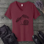 Skeleton Crochet V-Neck T-Shirt