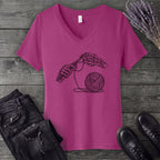 Skeleton Crochet V-Neck T-Shirt