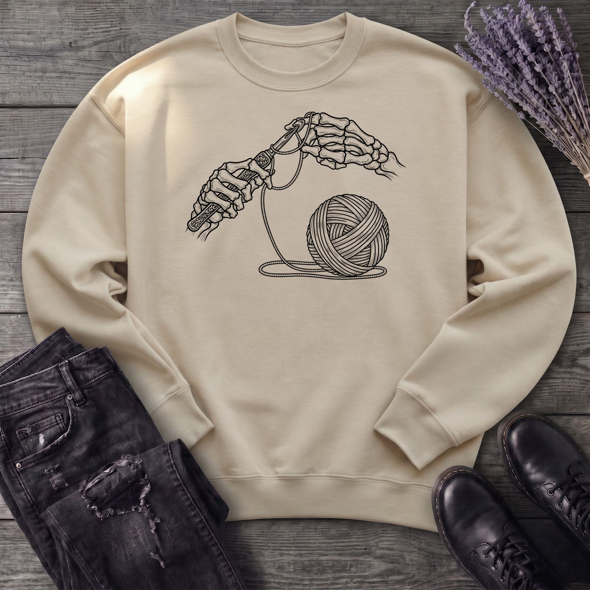 Skeleton Crochet Sweatshirt