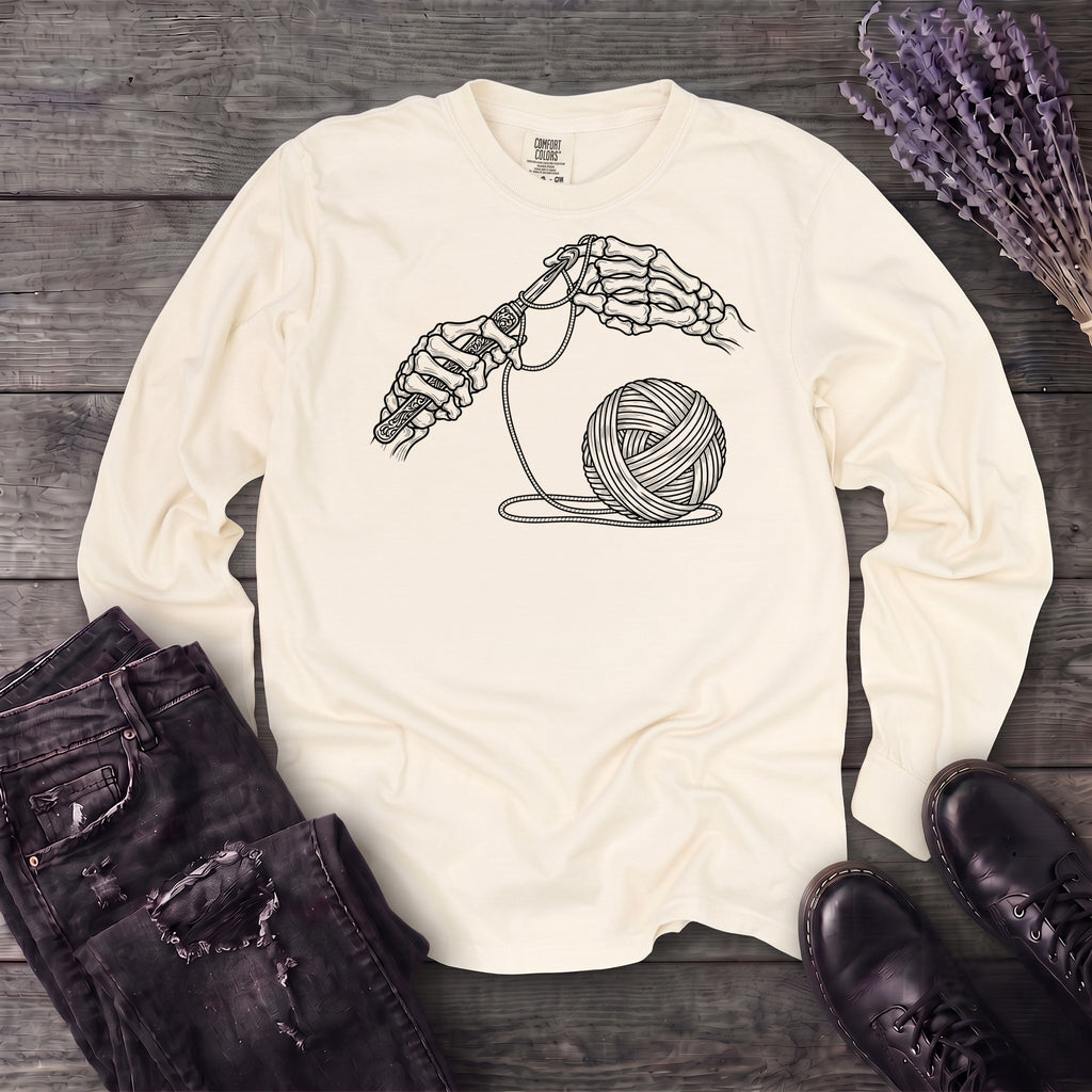 Skeleton Crochet Long Sleeve T-Shirt