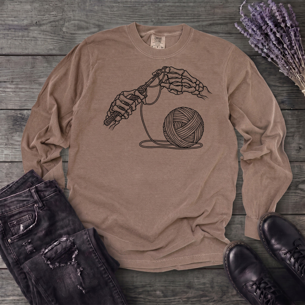 Skeleton Crochet Long Sleeve T-Shirt
