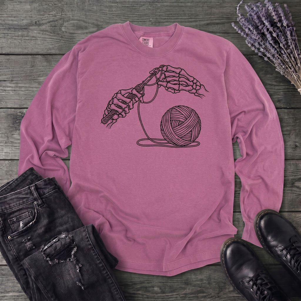 Skeleton Crochet Long Sleeve T-Shirt