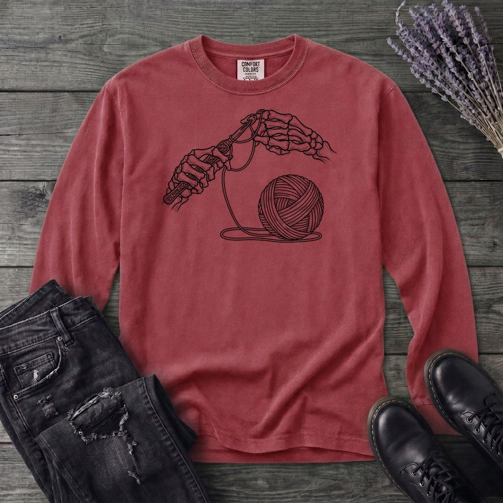 Skeleton Crochet Long Sleeve T-Shirt