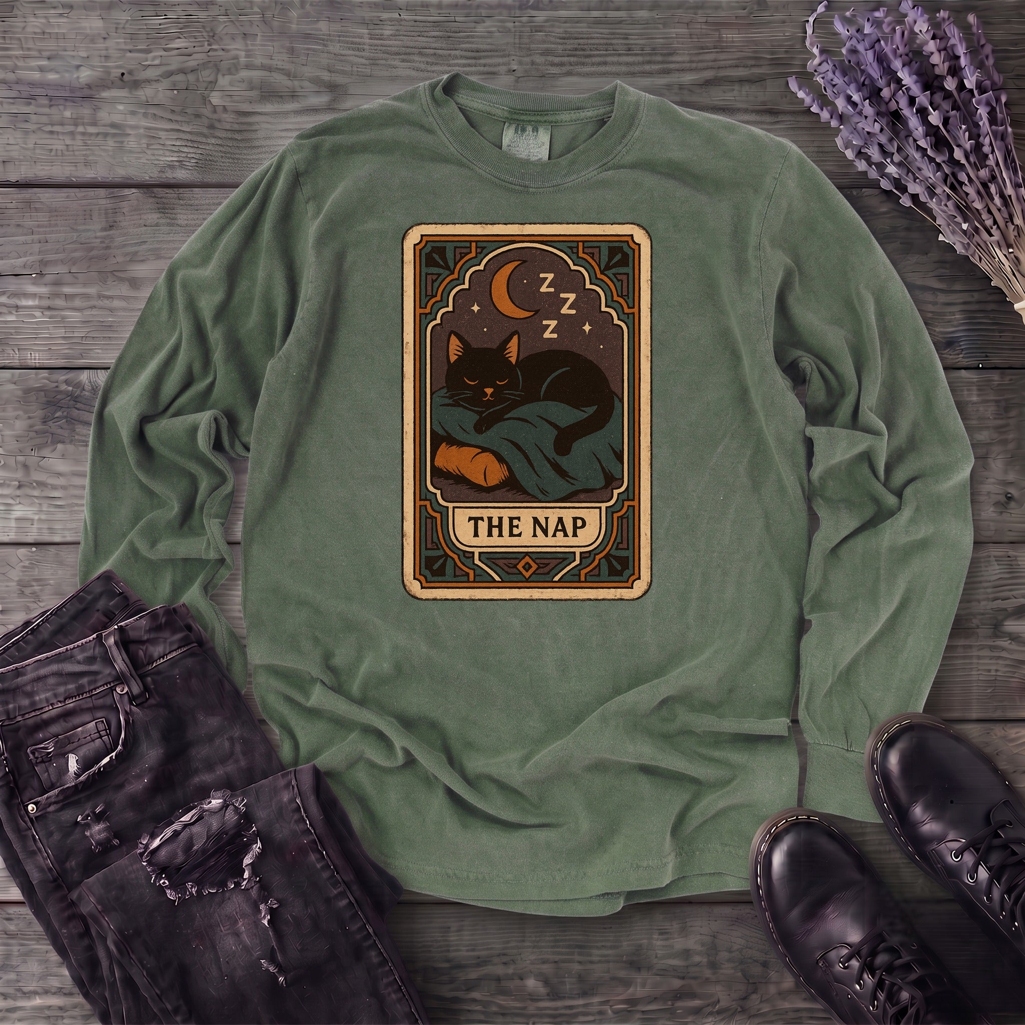 nap tarot card Long Sleeve T-Shirt