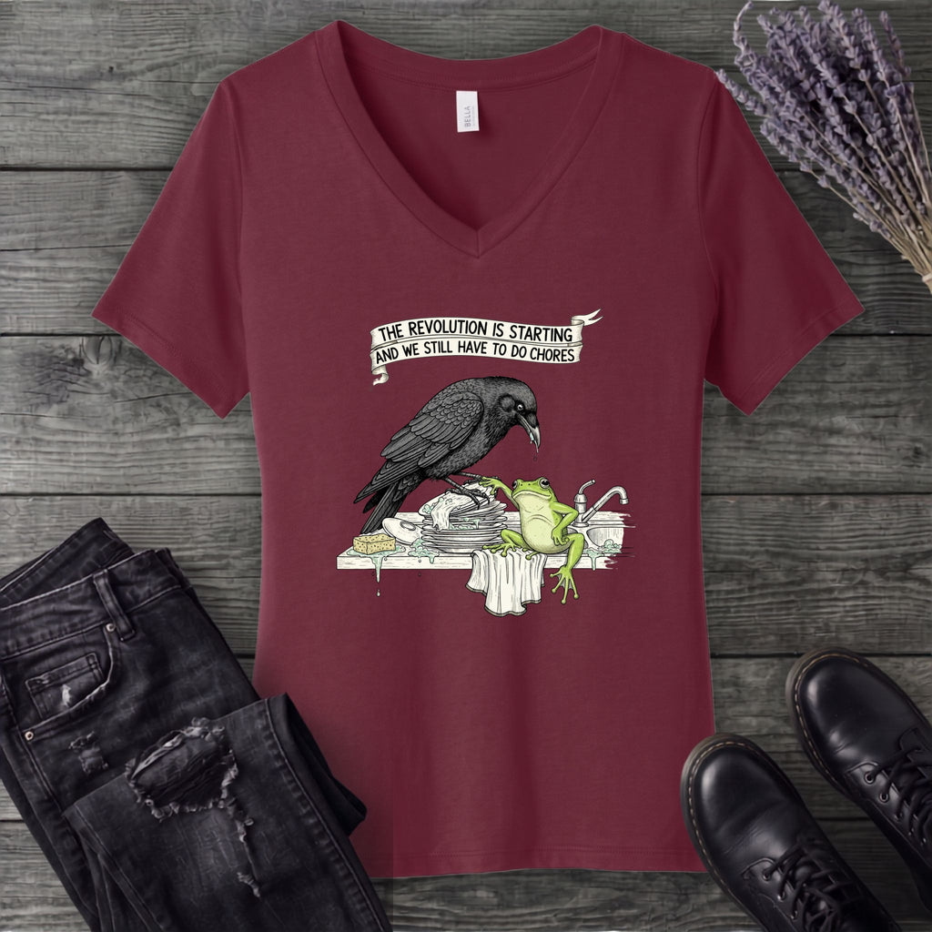 Revolutionary Chores V-Neck T-Shirt