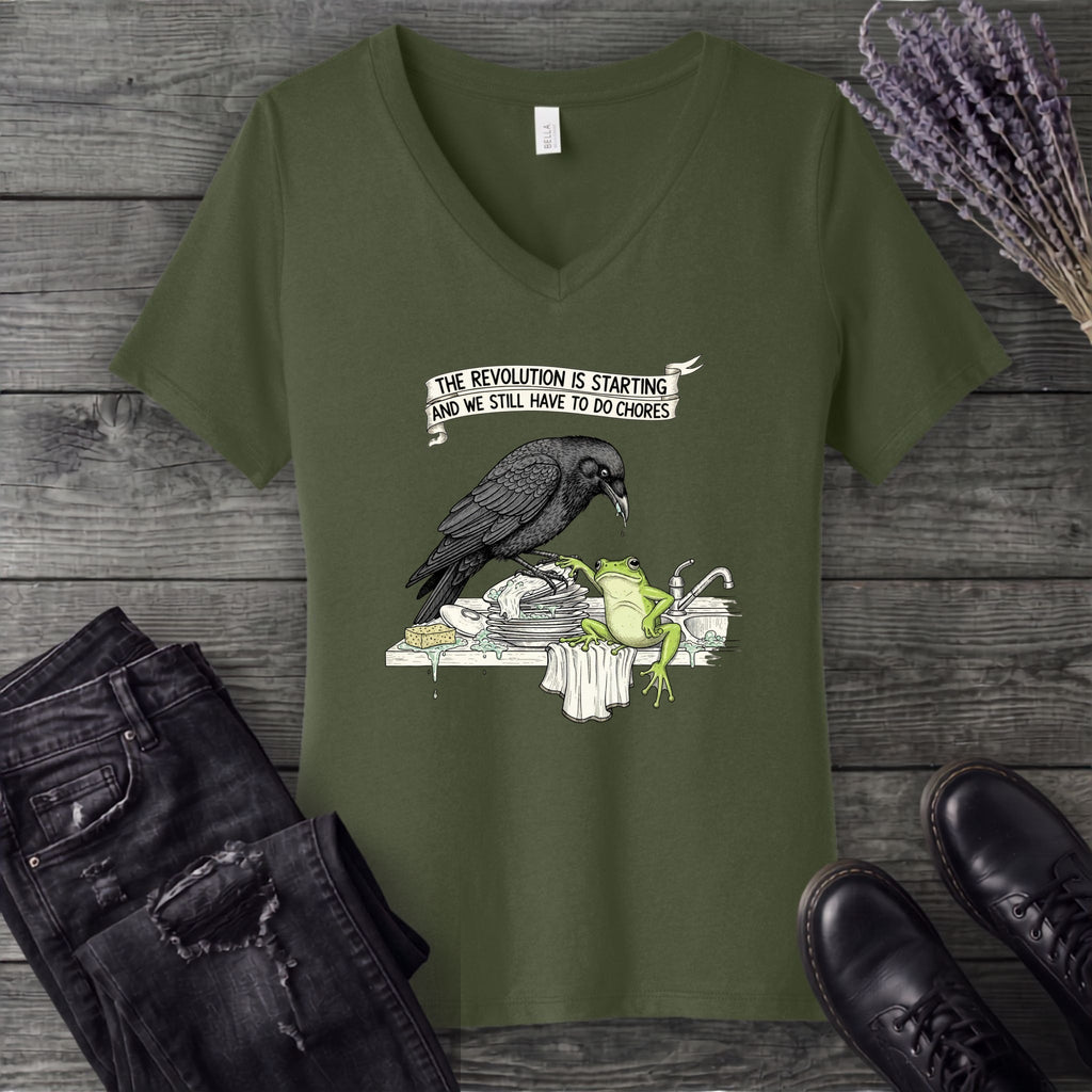 Revolutionary Chores V-Neck T-Shirt