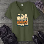 Trick Or Treat Ghosts V-Neck T-Shirt