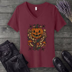 Jack O Lantern Goblincore V-Neck T-Shirt