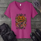 Jack O Lantern Goblincore V-Neck T-Shirt