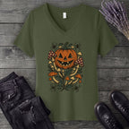 Jack O Lantern Goblincore V-Neck T-Shirt