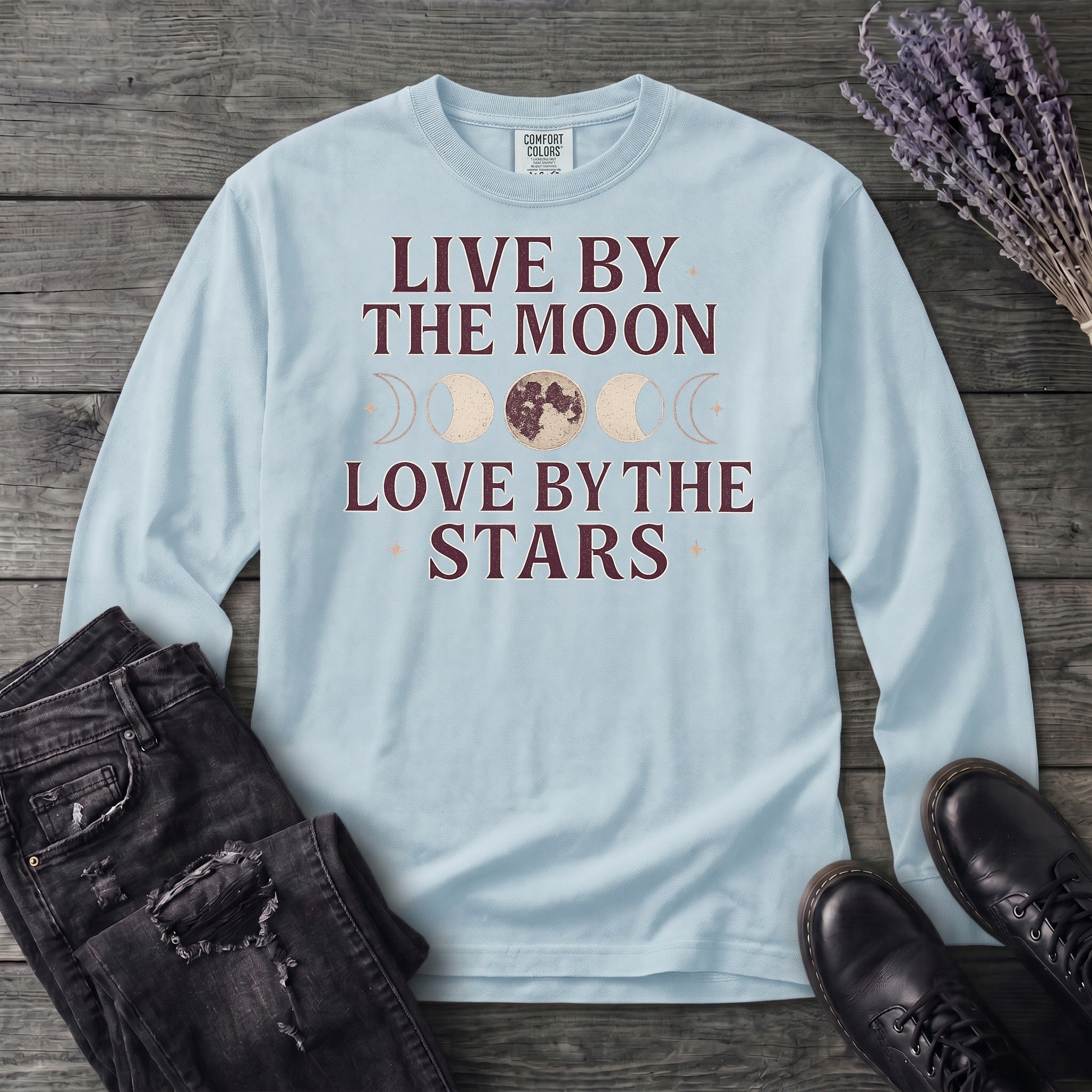 Live By The Moon Love By The Stars Long Sleeve T-Shirt