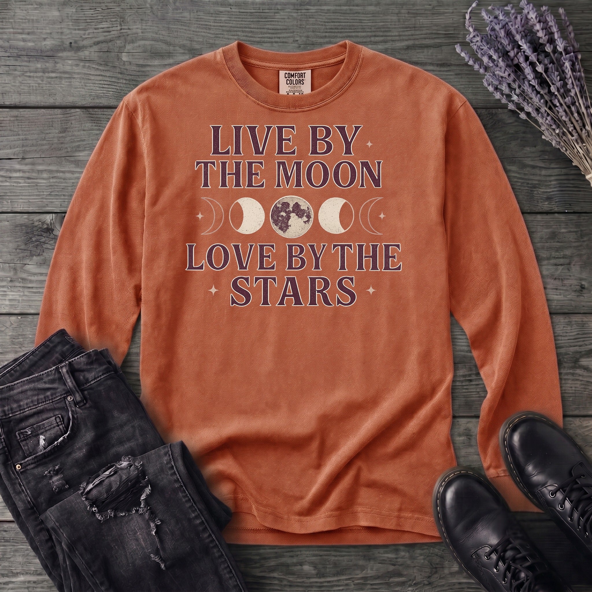 Live By The Moon Love By The Stars Long Sleeve T-Shirt