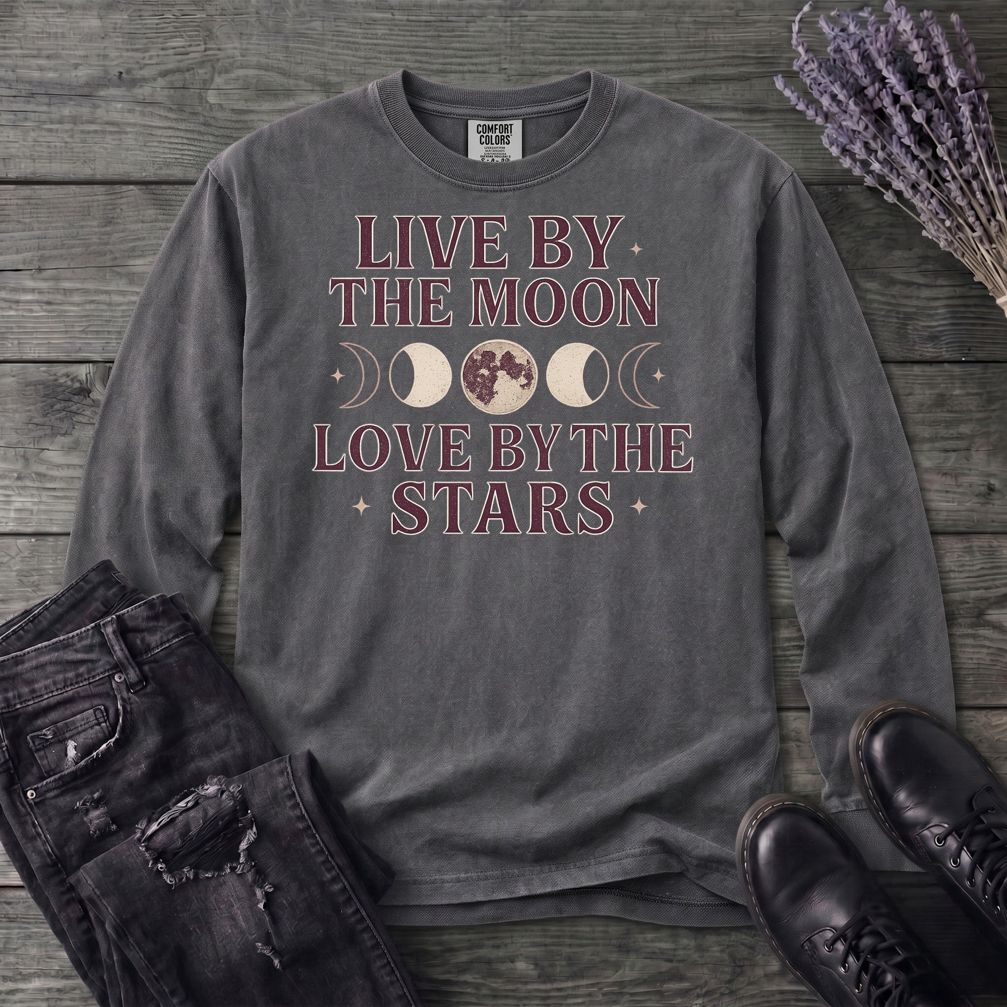Live By The Moon Love By The Stars Long Sleeve T-Shirt