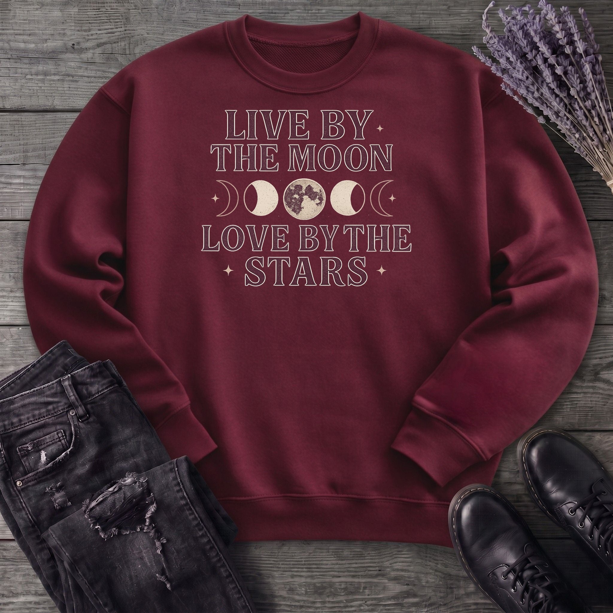 Live By The Moon Love By The Stars Sweatshirt