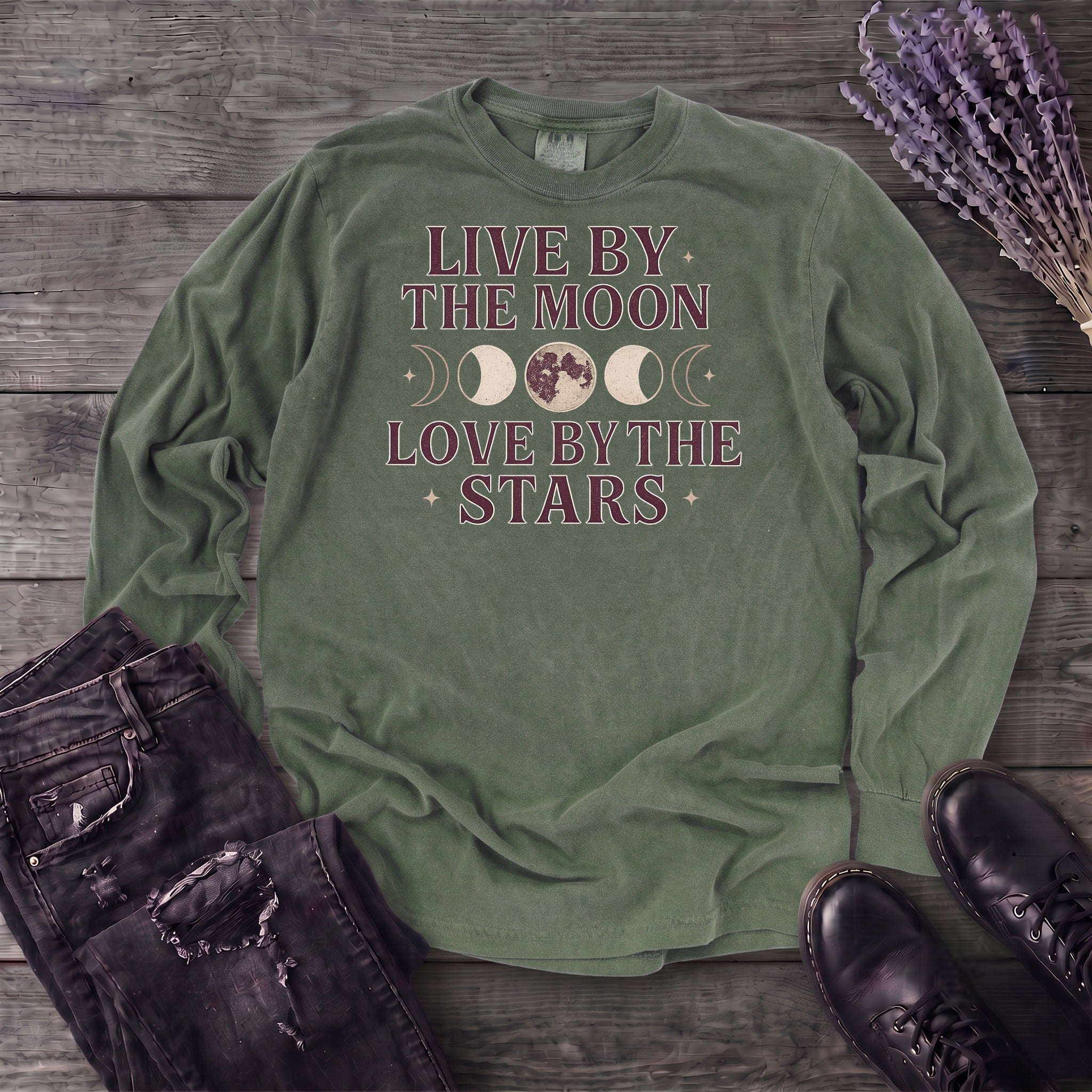 Live By The Moon Love By The Stars Long Sleeve T-Shirt