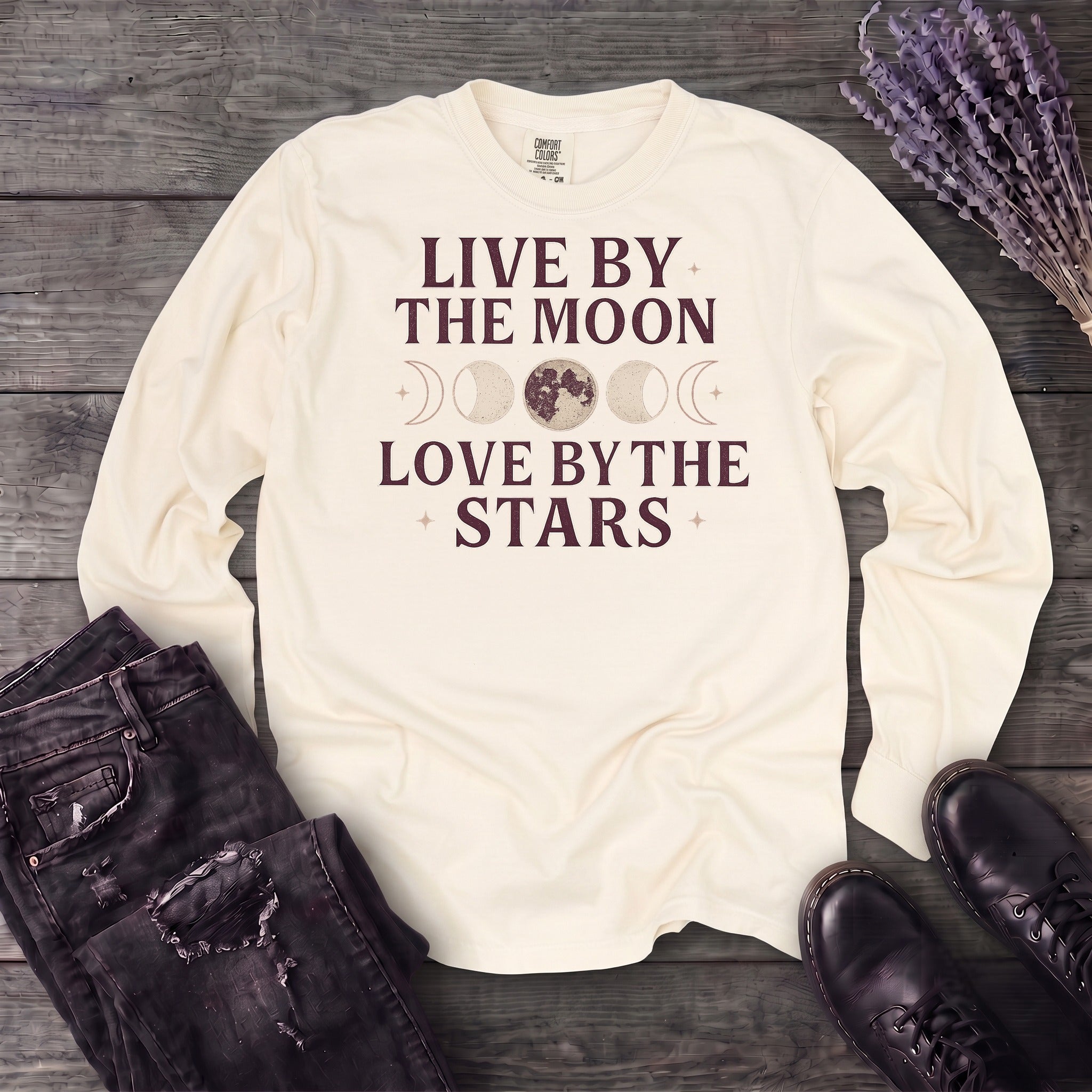 Live By The Moon Love By The Stars Long Sleeve T-Shirt