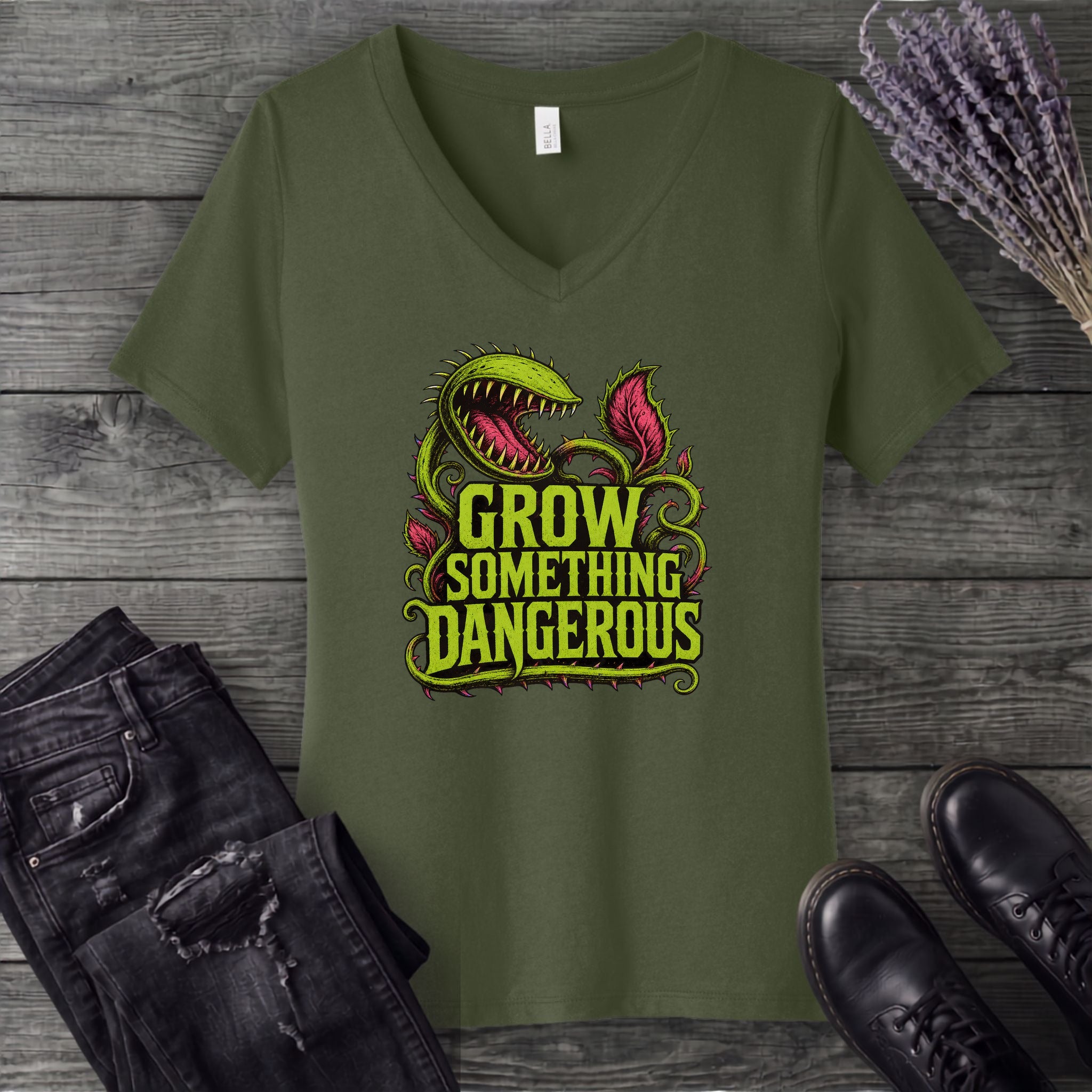 Grow Something Dangerous V-Neck T-Shirt