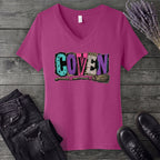 Patchwork Coven V-Neck T-Shirt