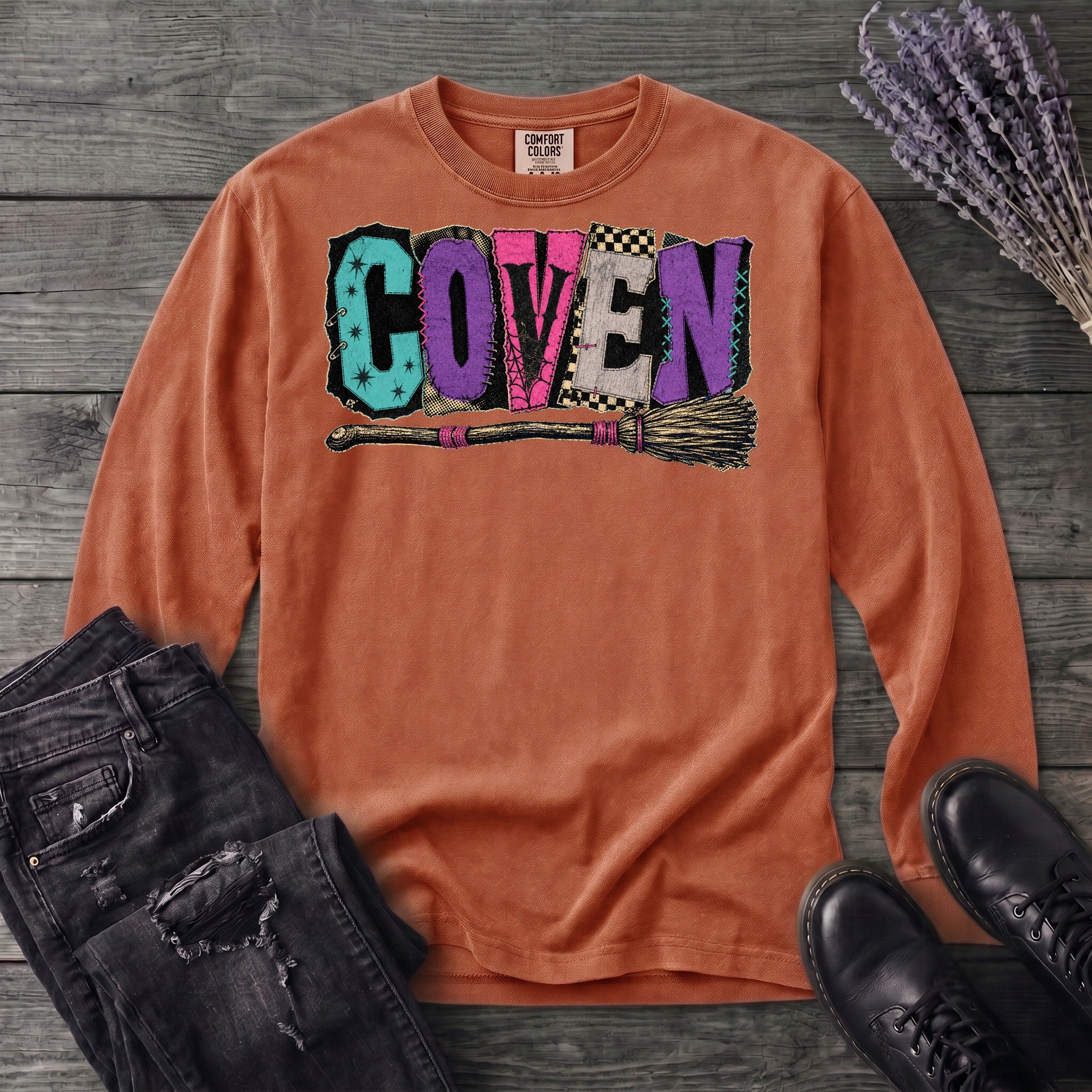 Patchwork Coven Long Sleeve T-Shirt