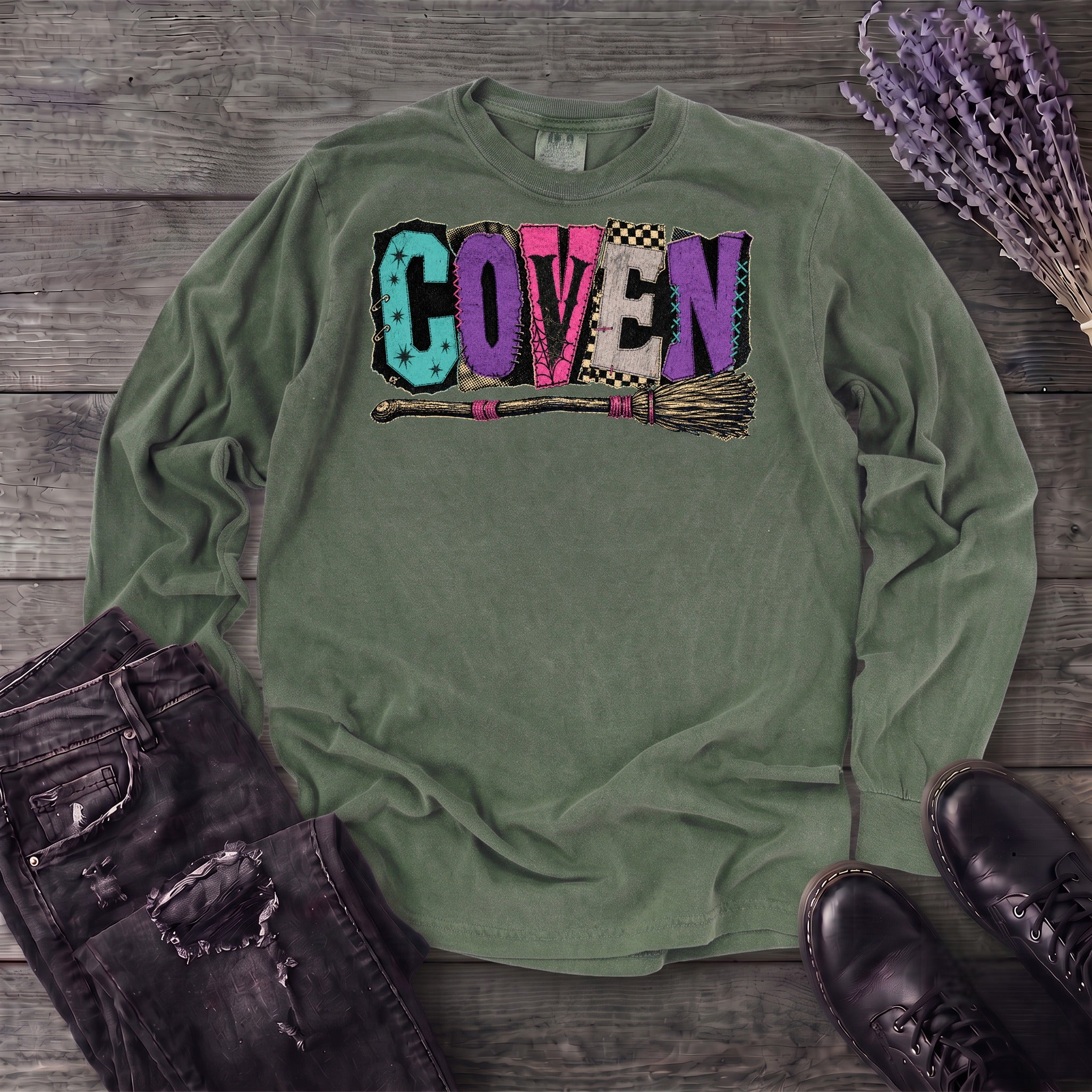 Patchwork Coven Long Sleeve T-Shirt