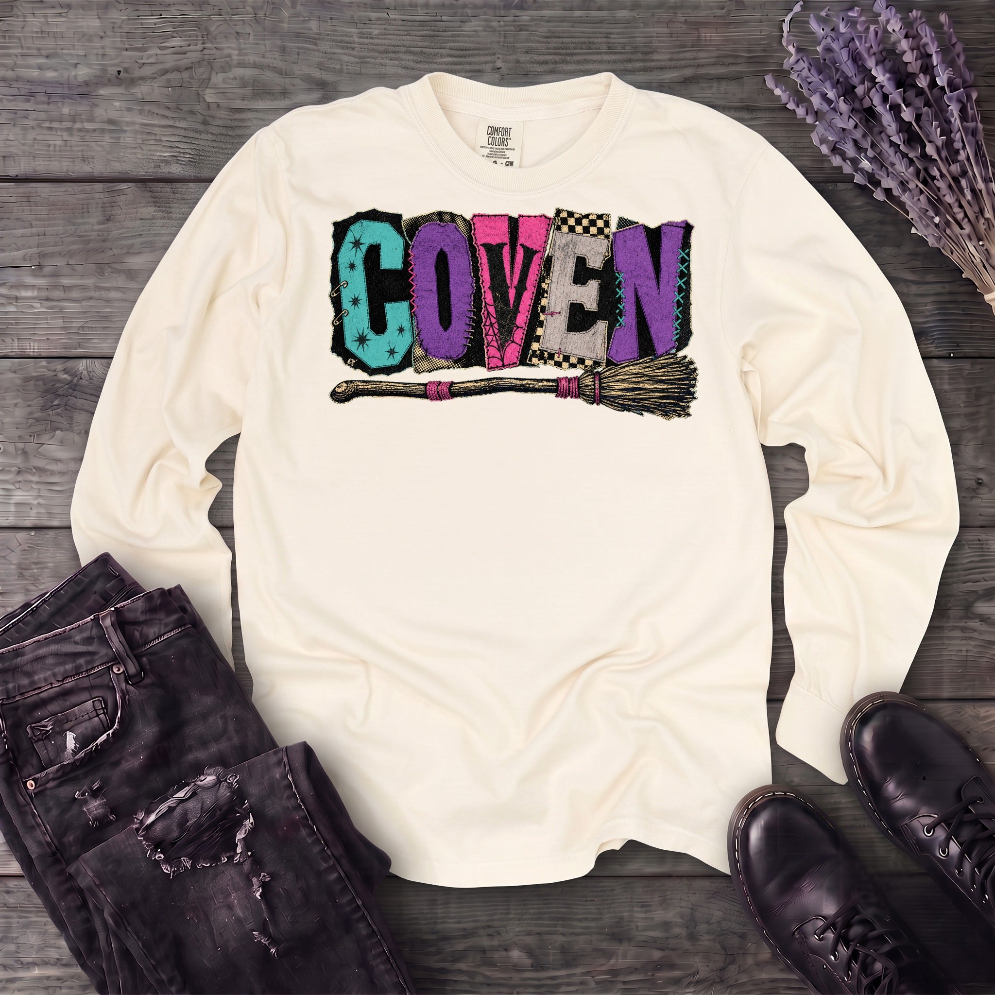 Patchwork Coven Long Sleeve T-Shirt