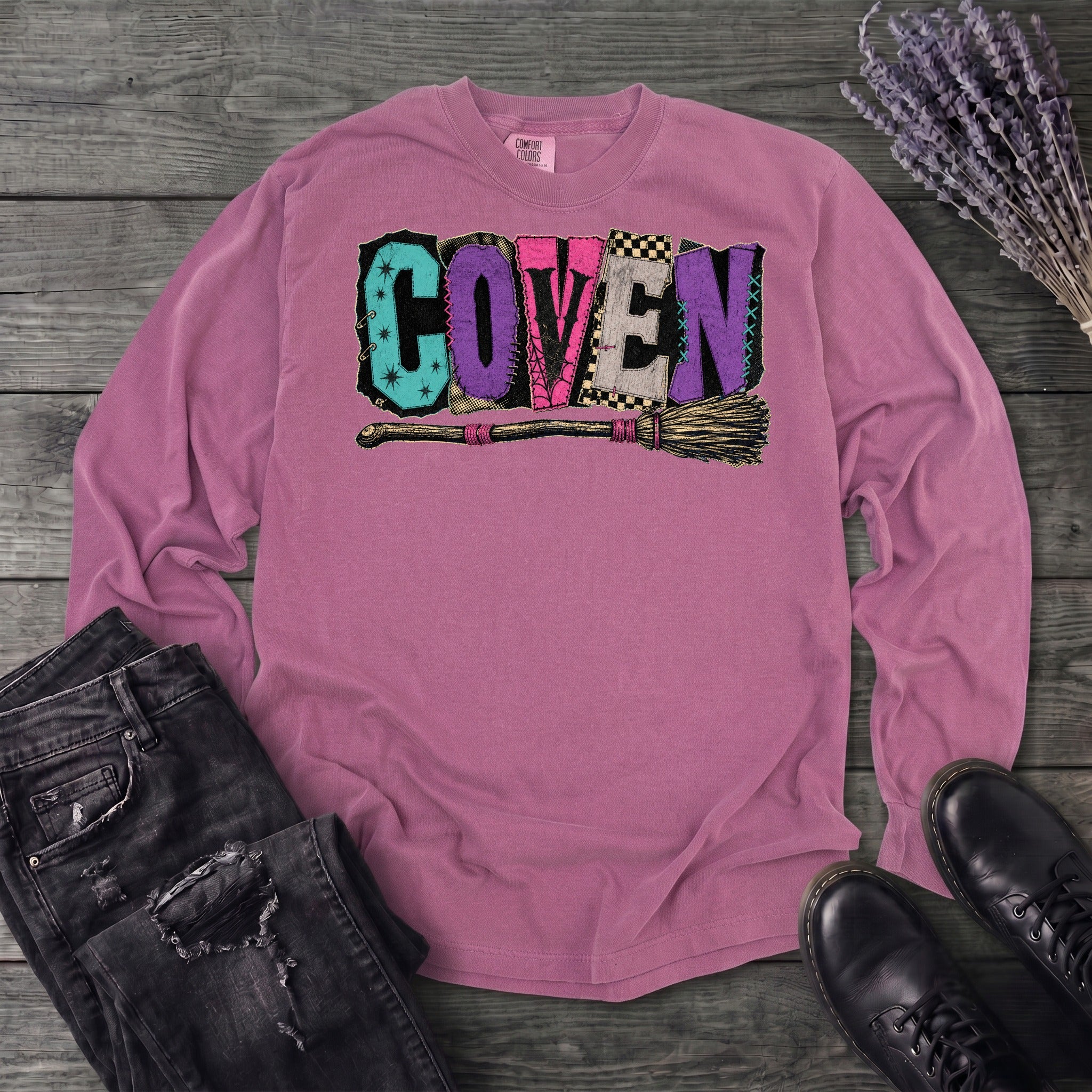 Patchwork Coven Long Sleeve T-Shirt