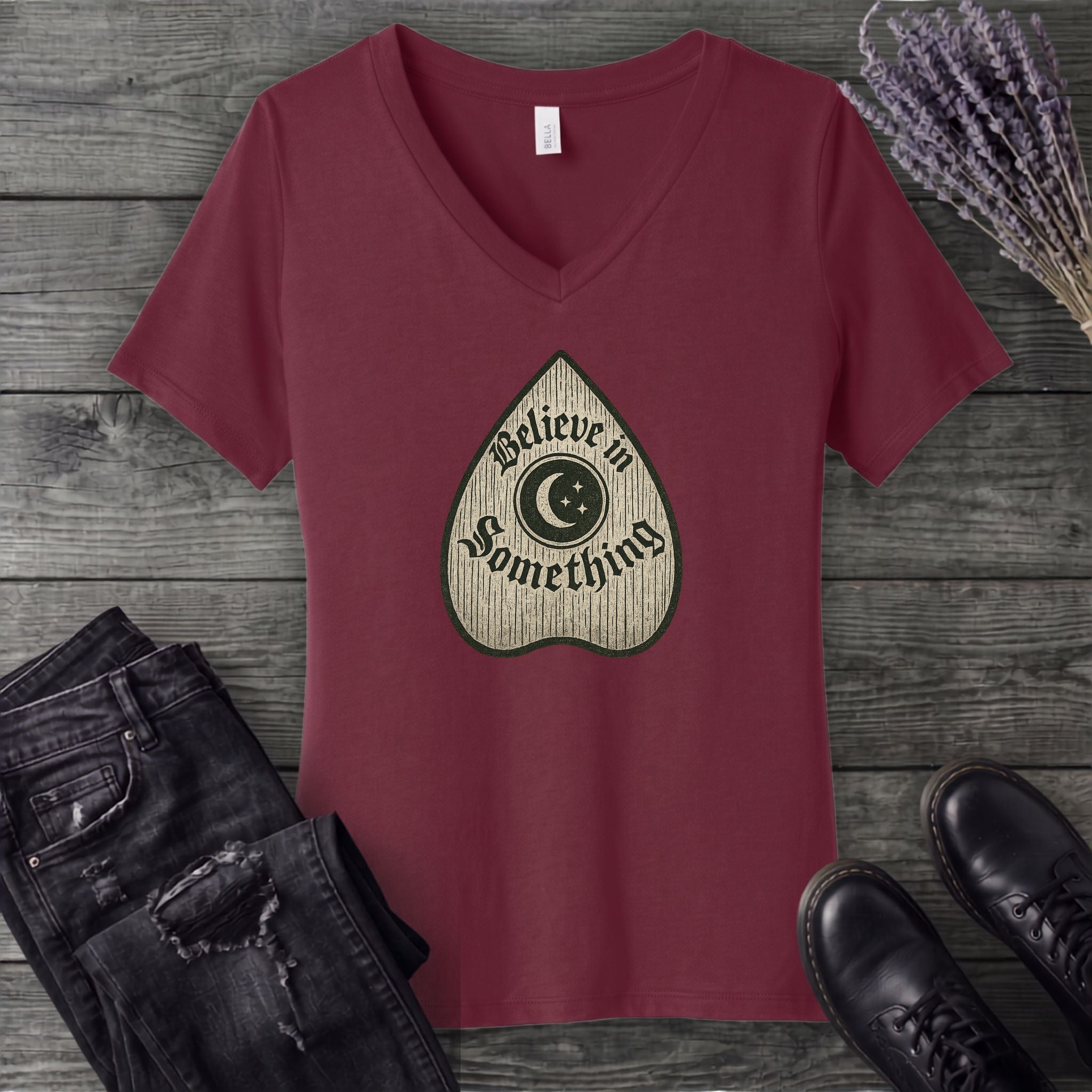 Believe In Something V-Neck T-Shirt