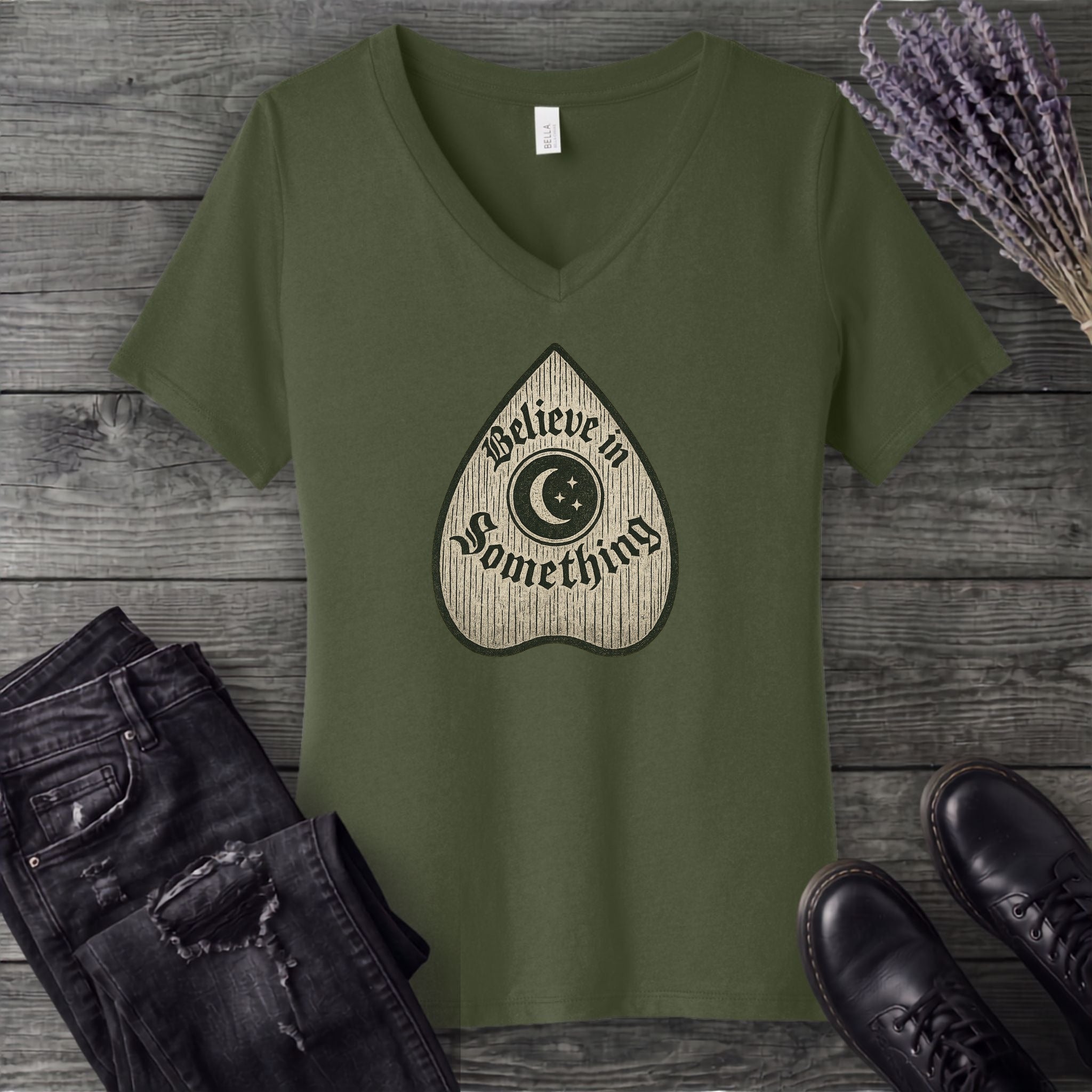 Believe In Something V-Neck T-Shirt