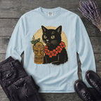 black cat tiki Long Sleeve T-Shirt