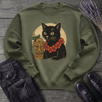 black cat tiki Sweatshirt