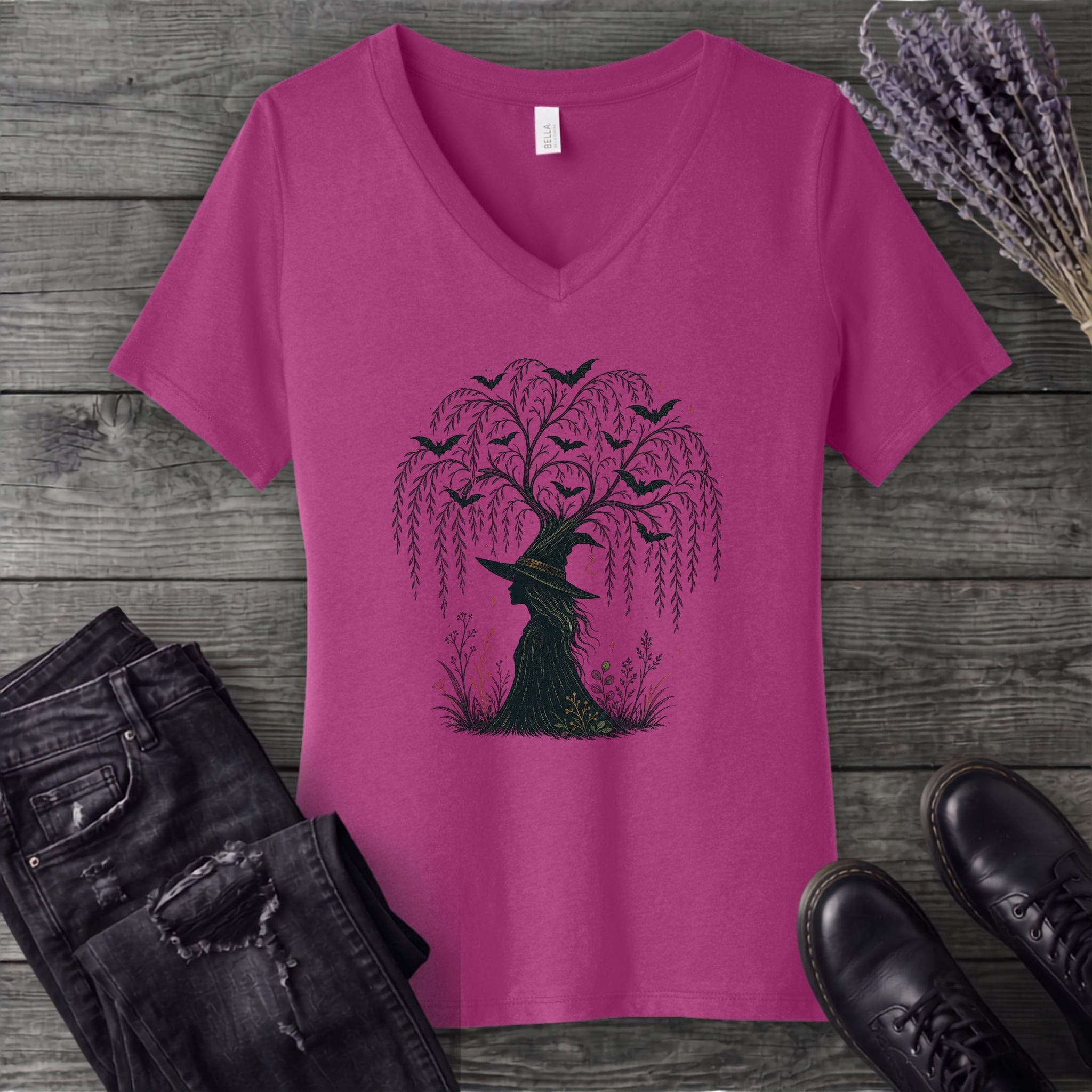Tree Of Witch V-Neck T-Shirt