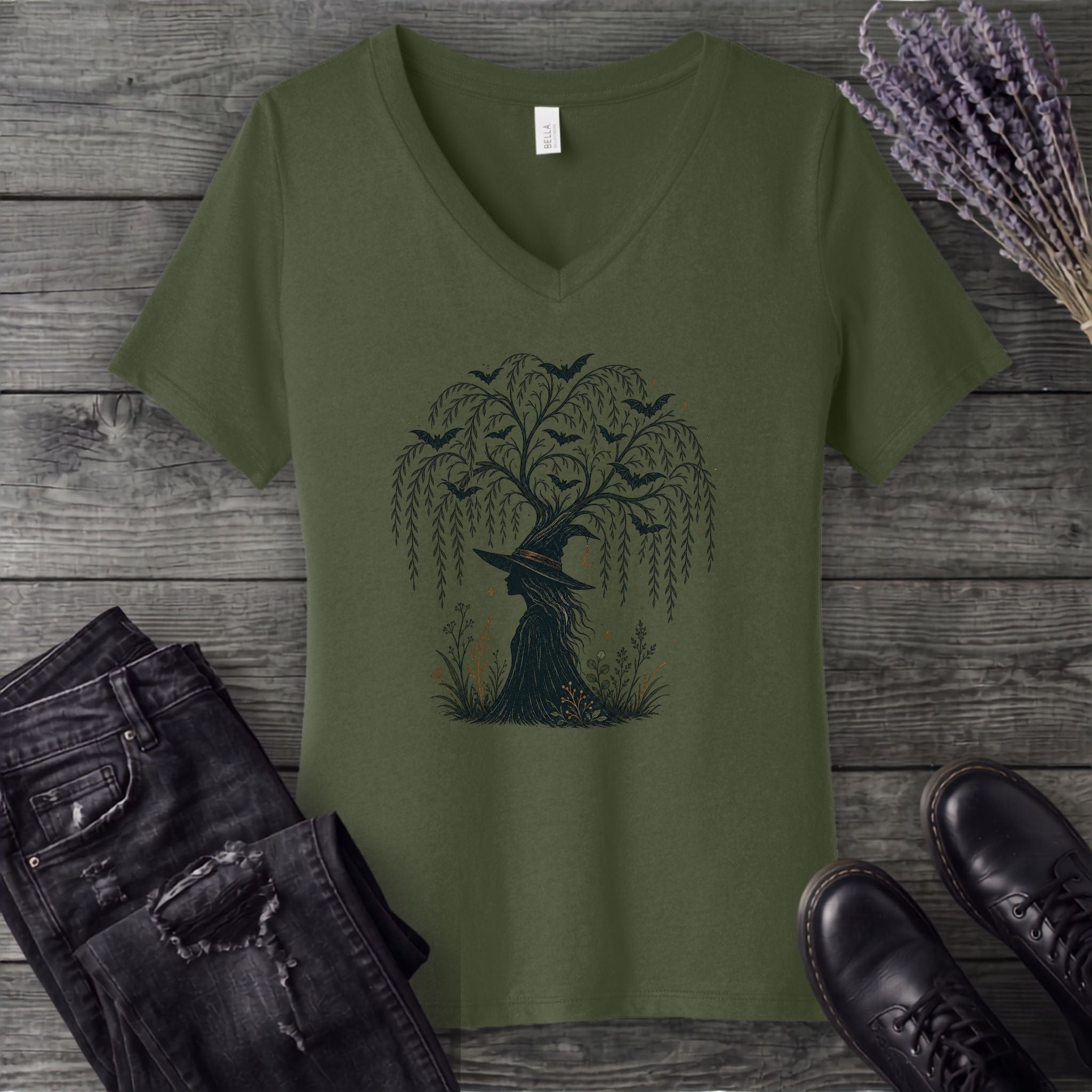 Tree Of Witch V-Neck T-Shirt