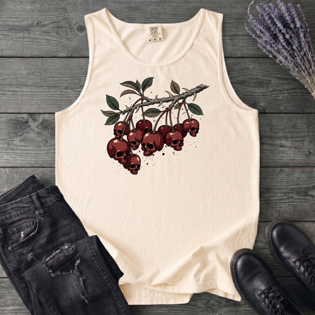 botanical branch of skull cherries Tank Top