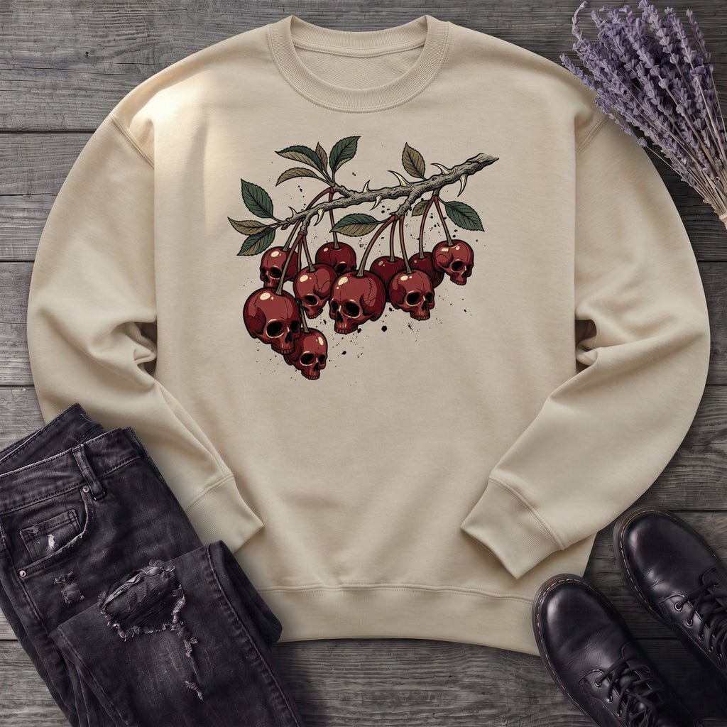 botanical branch of skull cherries Sweatshirt