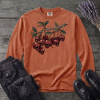 botanical branch of skull cherries Long Sleeve T-Shirt