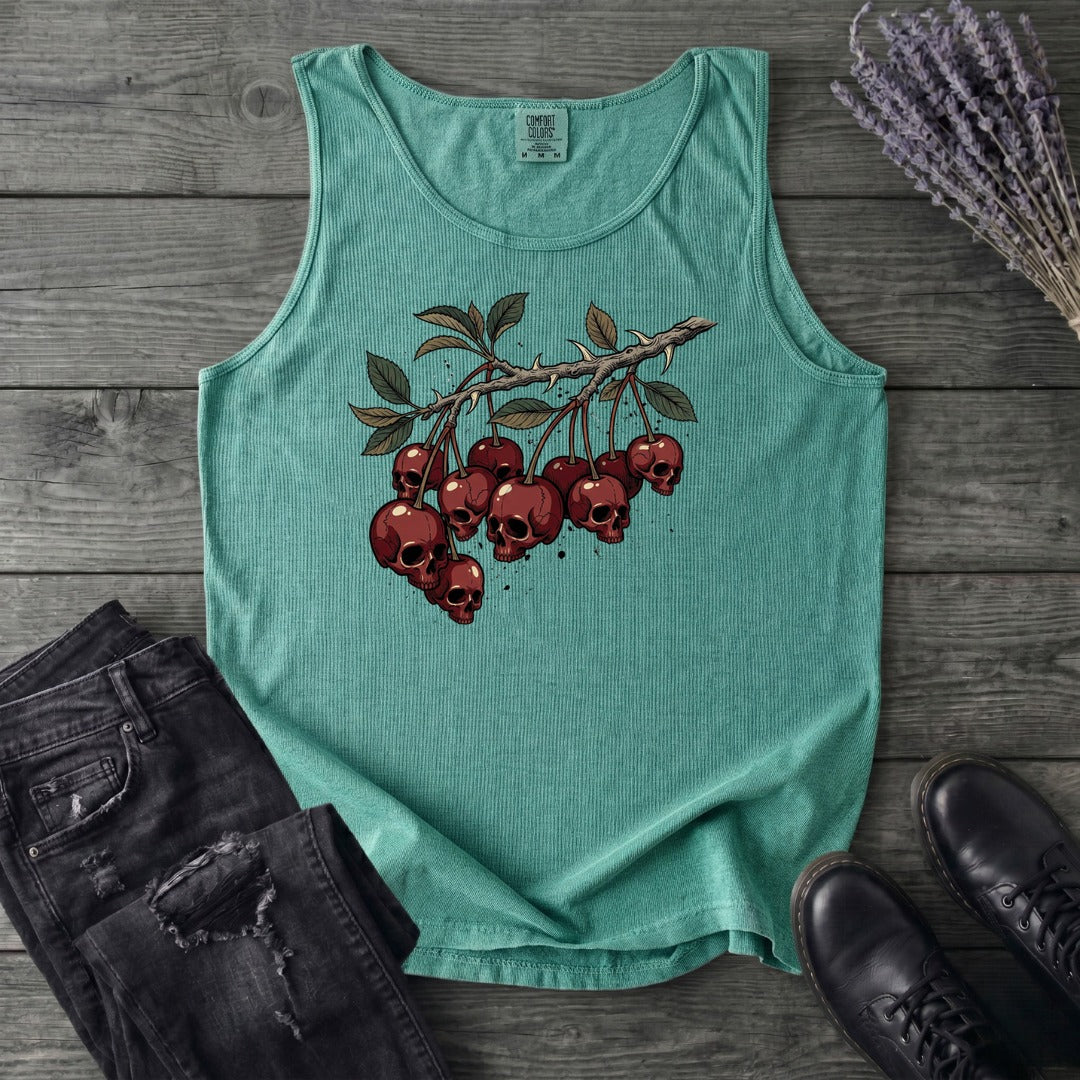 botanical branch of skull cherries Tank Top