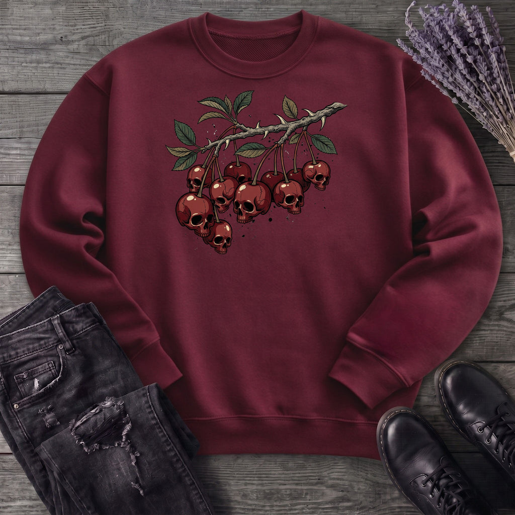 botanical branch of skull cherries Sweatshirt