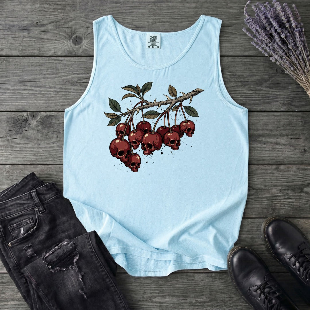 botanical branch of skull cherries Tank Top
