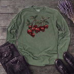 botanical branch of skull cherries Long Sleeve T-Shirt