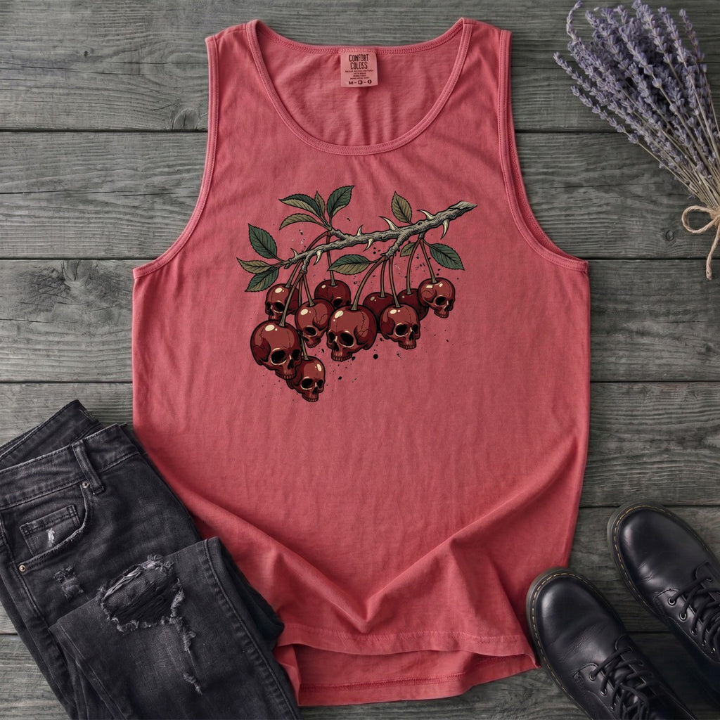 botanical branch of skull cherries Tank Top