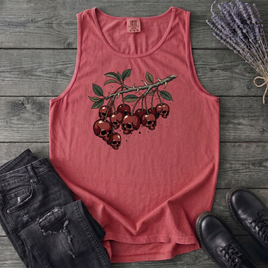 botanical branch of skull cherries Tank Top