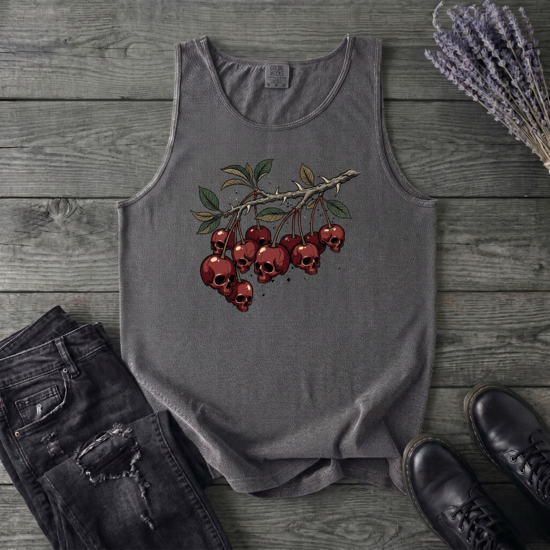 botanical branch of skull cherries Tank Top